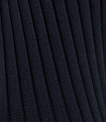 Dark navy ribbed fabric fills the frame, with the texture of the knit creating a sense of depth. carousel Product Image 3