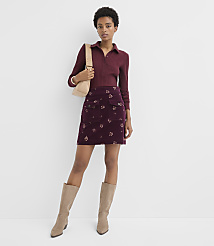 Petite Pointelle Ribbed Polo Top carousel Product Image 2