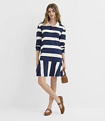 Petite Rugby Stripe Mini Flounce Dress carousel Product Image 5