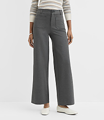 Petite Palmer Wide Leg Pants in Heathered Ponte carousel Product Image 2