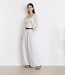 Petite LOFT Versa Crepe Drape Palazzo Pant carousel Product Image 1