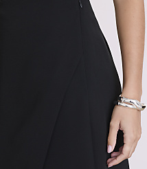 Petite LOFT Versa Crepe Drape Asymmetrical Mini Skirt carousel Product Image 4
