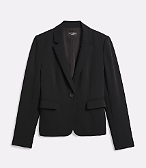 Petite LOFT Versa Crepe Drape Shrunken Blazer carousel Product Image 5