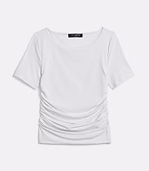 Petite LOFT Versa 360 Knit Ruched Top carousel Product Image 3