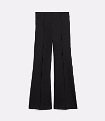 Petite LOFT Versa Pintucked Ponte Deluxe Flare Pants carousel Product Image 5