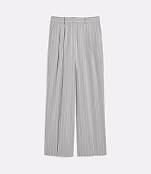 Petite LOFT Versa Seasonless Stretch Double Pleat Relaxed Straight Pants in Stripe carousel Product Image 5