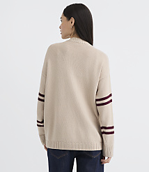 Petite New York Varsity Oversized Boyfriend Cardigan carousel Product Image 3