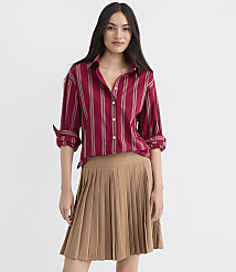 Petite Striped Poplin Everyday Oversized Shirt carousel Product Image 1