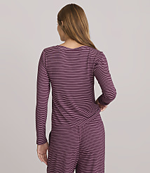 Petite Lou & Grey Striped Essential Modal Pajama Tee carousel Product Image 3