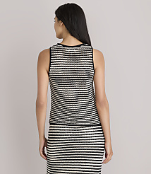Petite Lou & Grey Striped Stitchy Sweater Tank Top carousel Product Image 3