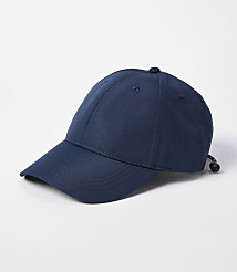 A navy blue baseball cap with an adjustable strap rests on a plain white background. carousel Product Image 1