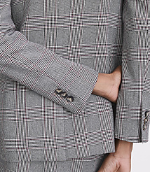 Petite LOFT Versa Plaid Seasonless Stretch Blazer carousel Product Image 4