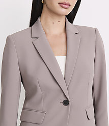 Petite LOFT Versa Crepe Drape Shrunken Blazer carousel Product Image 4