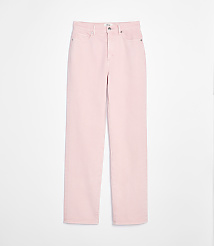 Pale pink wide-leg jeans are displayed against a plain white background. carousel Product Image 4