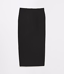 A black pencil skirt lies flat against a plain white background. carousel Product Image 5