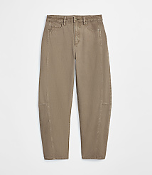 A pair of tan, balloon-shaped jeans with visible stitching is presented against a plain white background. carousel Product Image 5