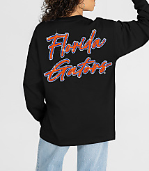 A person in a black long-sleeved shirt with "Florida Gators" written on the back stands against a plain white background. carousel Product Image 1