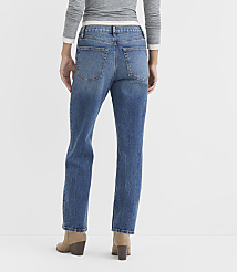 A person wearing blue jeans and a grey long-sleeved shirt stands against a plain white background. carousel Product Image 2