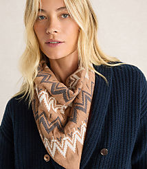 Haven Well Within Cotton Blend Fair Isle Triangle Scarf carousel Product Image 2