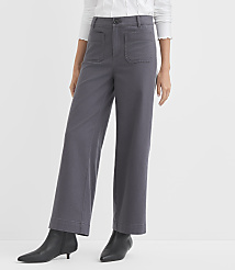 A person in gray wide-leg pants and black boots stands against a plain white background. carousel Product Image 2