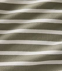 A close-up view of a fabric with horizontal stripes of olive green and white fills the frame, with the texture of the material visible throughout. carousel Product Image 4