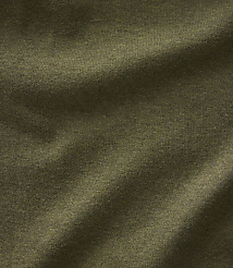 A close-up of olive green fabric with soft folds and subtle lighting creates a textured foreground against a plain, dark background. carousel Product Image 3
