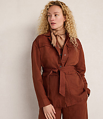 Haven Well Within Linen Blend Dobby Field Jacket carousel Product Image 1