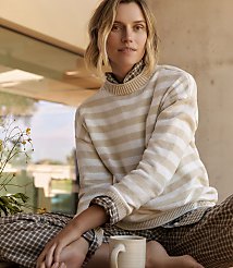 Haven Well Within Organic Cotton Heritage Striped Roll Neck Sweater carousel Product Image 3