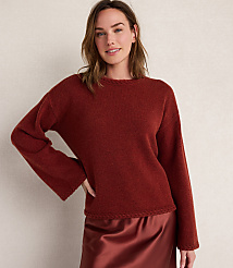 Haven Well Within Cashmere Cable Trim Crewneck Sweater carousel Product Image 1