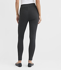 A person wearing dark grey patterned leggings and black ballet flats stands against a plain white background. carousel Product Image 3