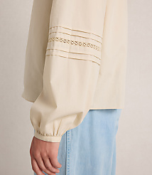 Haven Well Within Organic Cotton Poplin Lace Pintuck Shirt carousel Product Image 4
