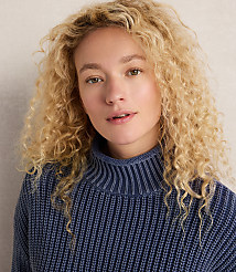 Haven Well Within Garment-Dyed Organic Cotton Shaker Stitch Roll Neck Sweater carousel Product Image 2