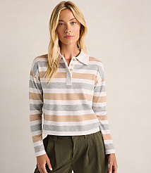 Haven Well Within Johnny Collar Striped Rugby Top carousel Product Image 1