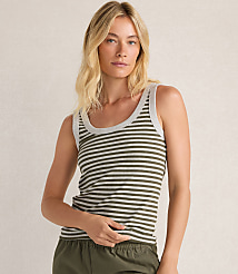 Haven Well Within Organic Cotton Essential Striped Scoop Neck Tank carousel Product Image 1