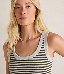 Haven Well Within Organic Cotton Essential Striped Scoop Neck Tank carousel Product Image 3