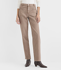 A person wearing a white top, tan trousers, and brown boots stands against a plain white background. carousel Product Image 2