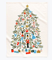 A decorated Christmas tree filled with toys and ornaments stands against a plain white background with wrapped gifts at its base. carousel Product Image 2