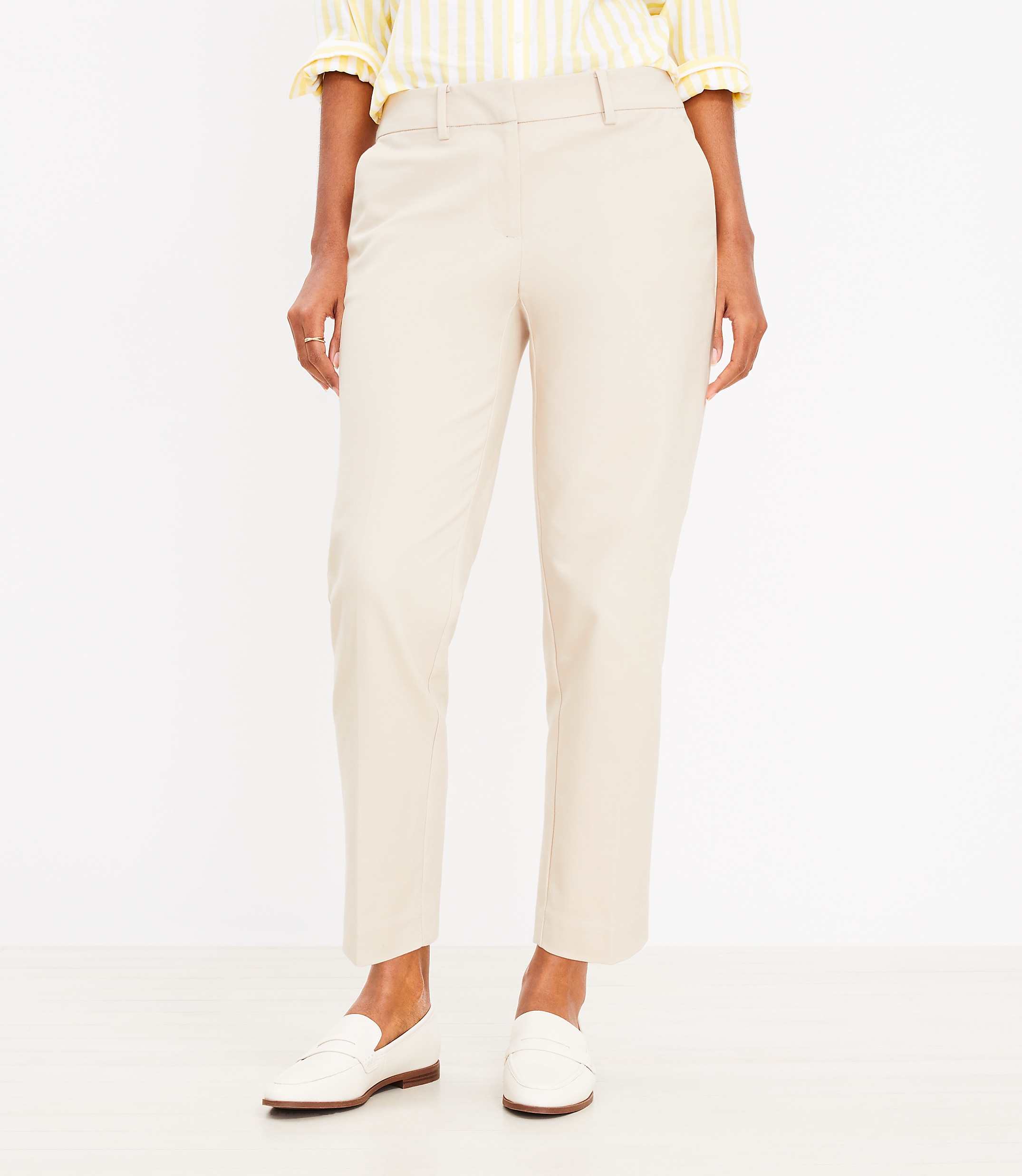 Curvy Riviera Slim Pants in Doubleweave