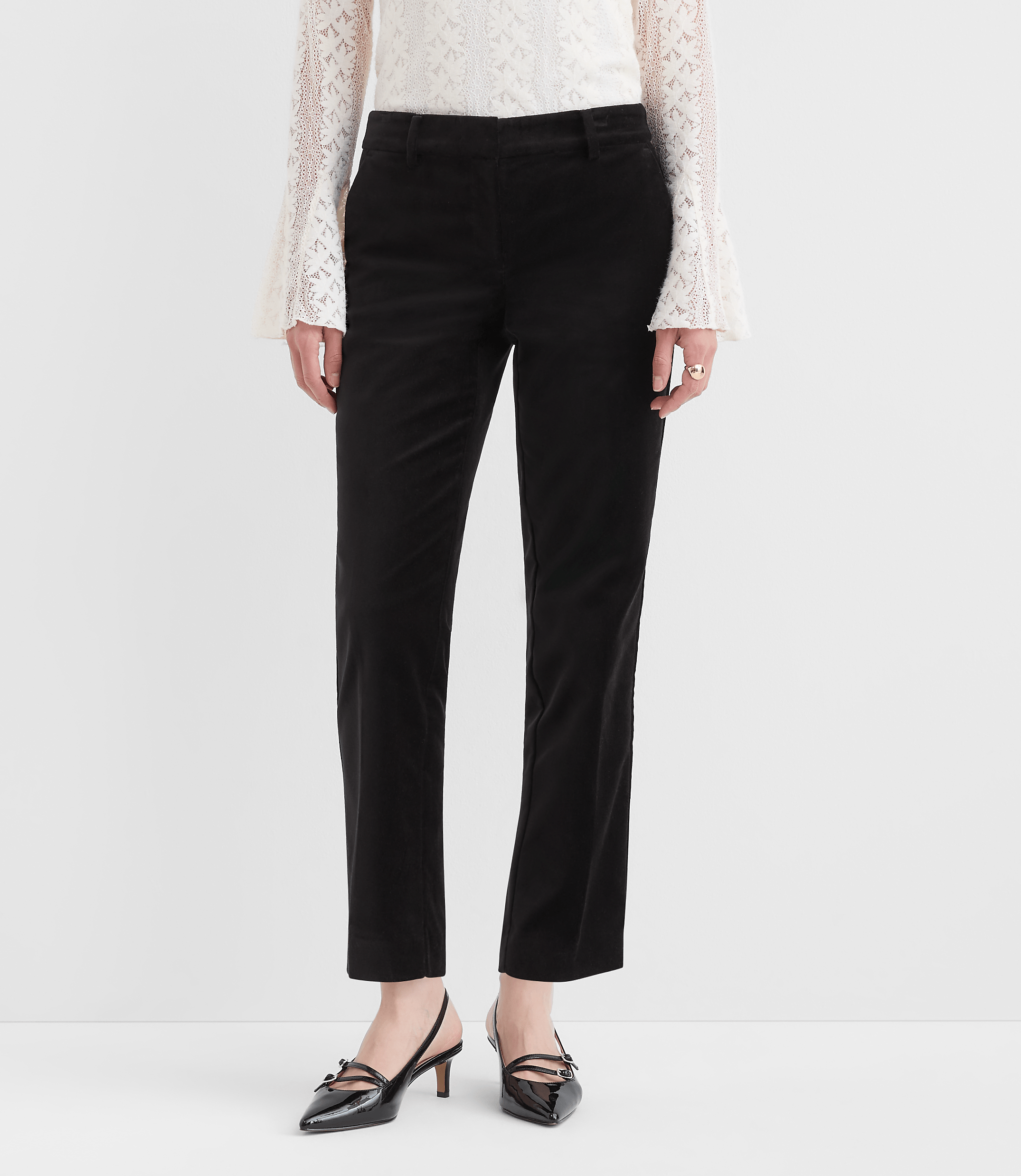 Petite Curvy Riviera Slim Pants in Velvet