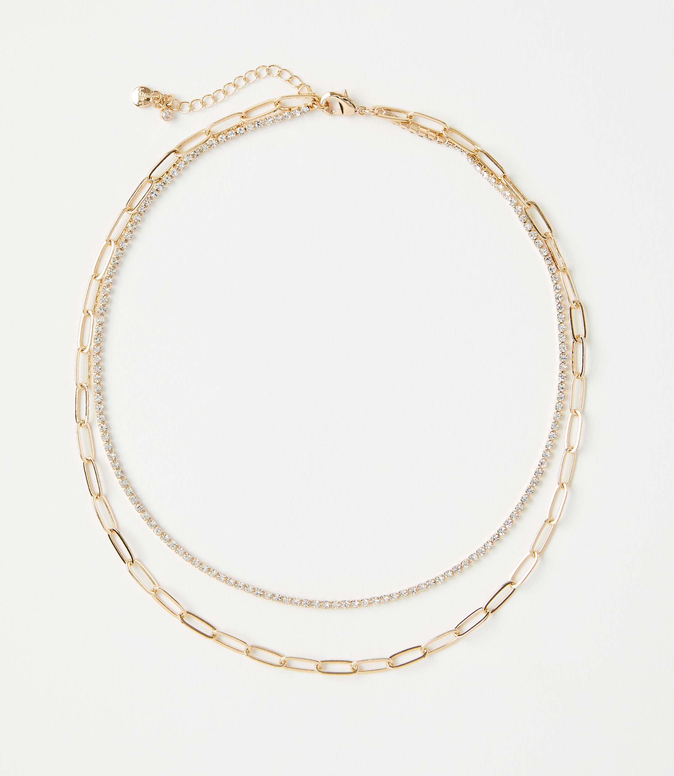 Chain Link Layered Tennis Necklace