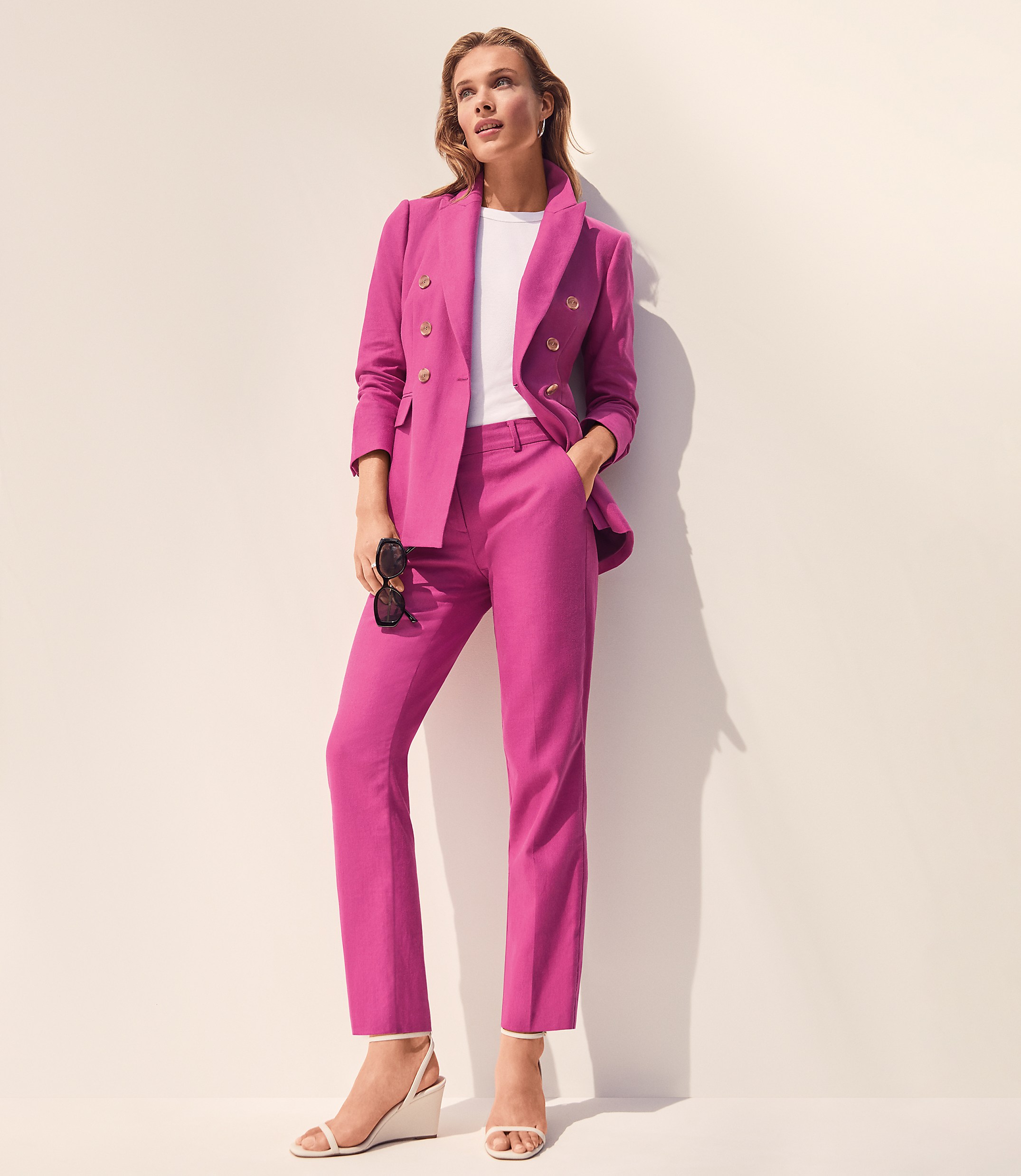 Riviera Slim Pants in Linen Blend