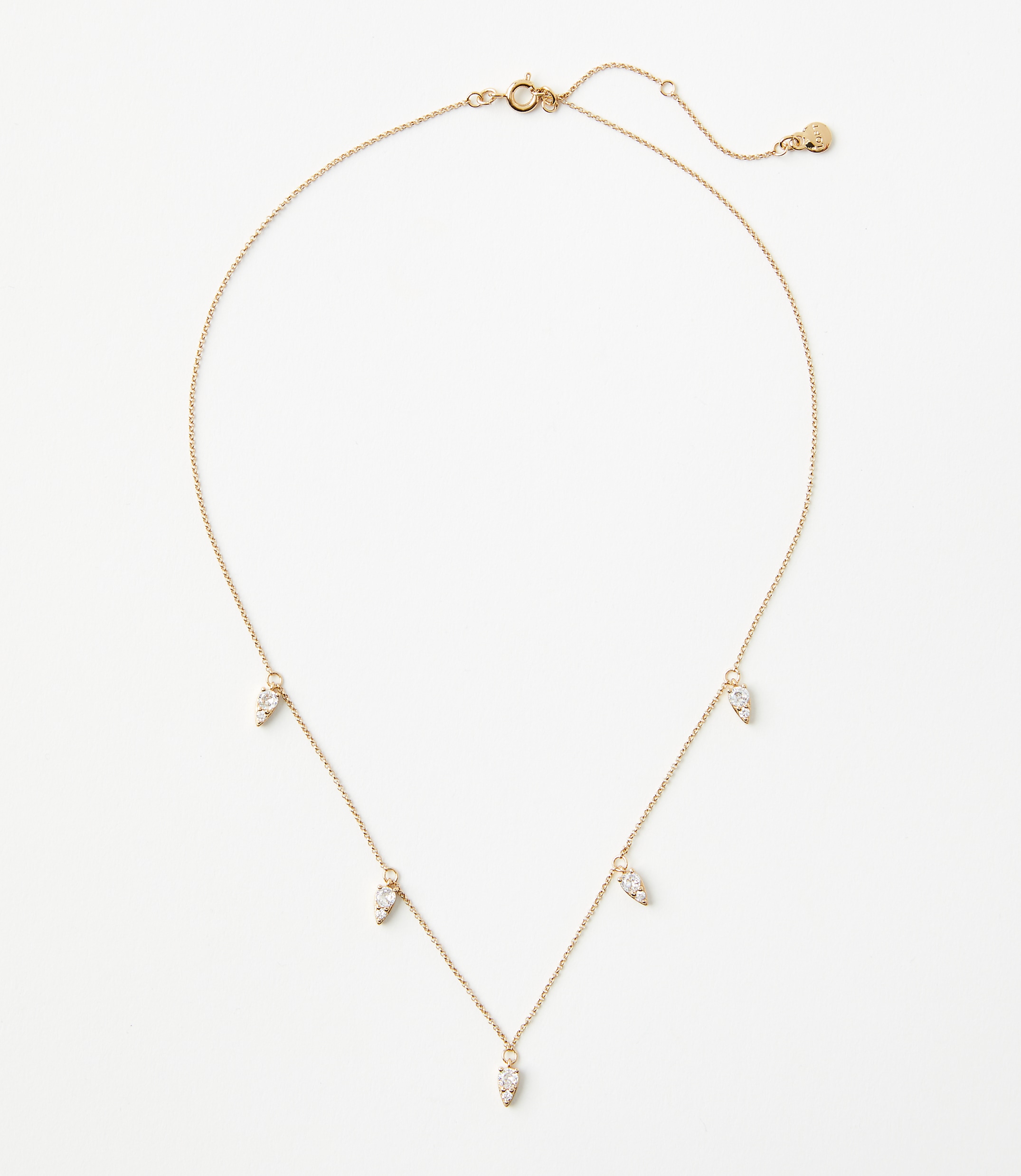 Demi Fine Sparkle Scattered Drop Necklace
