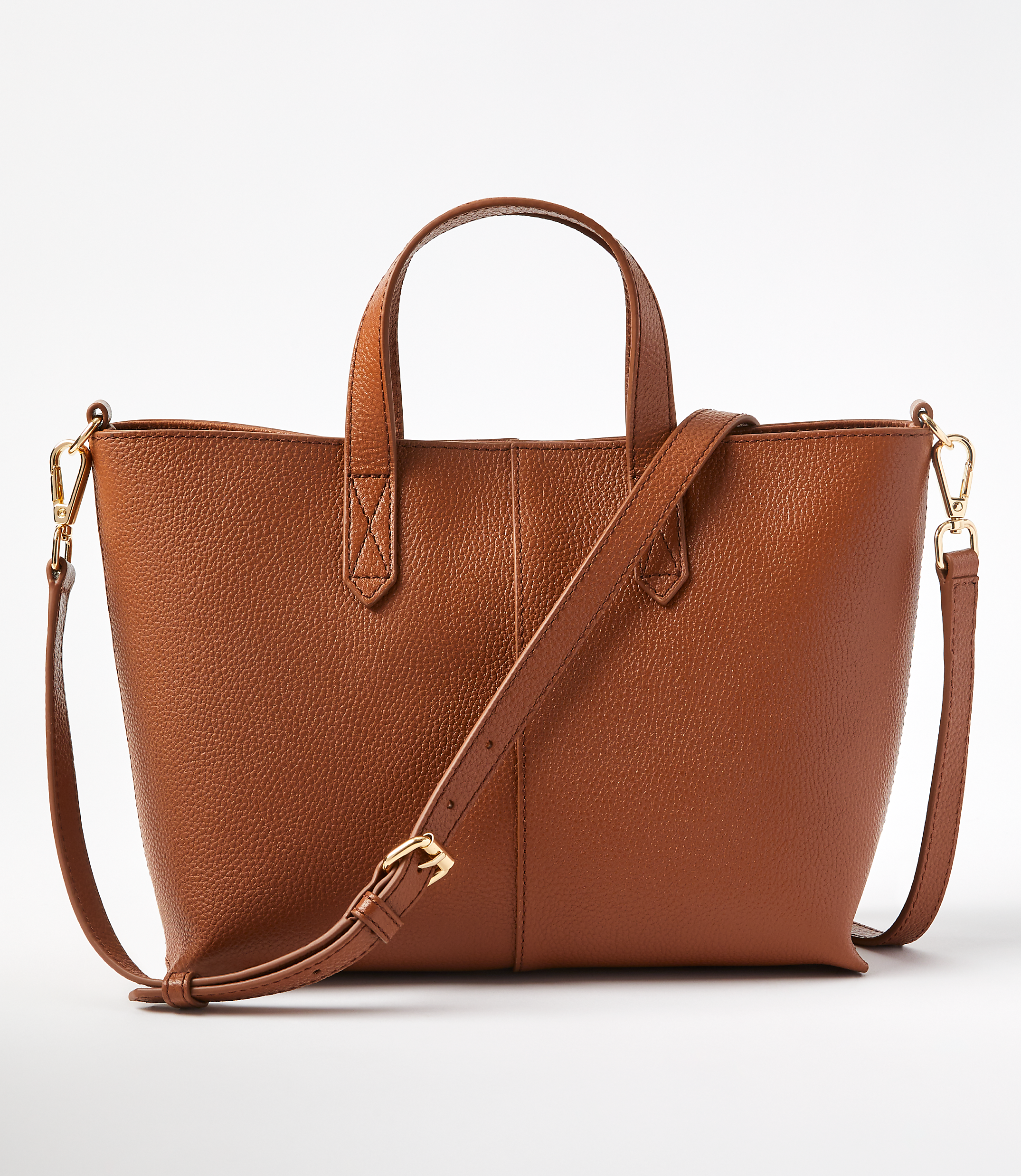 Leather Crossbody Tote Bag