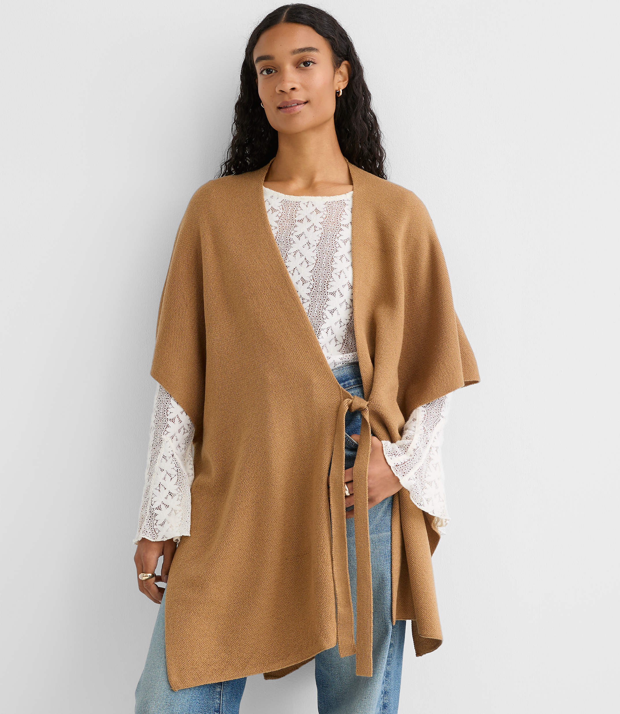 Tie Knit Wrap