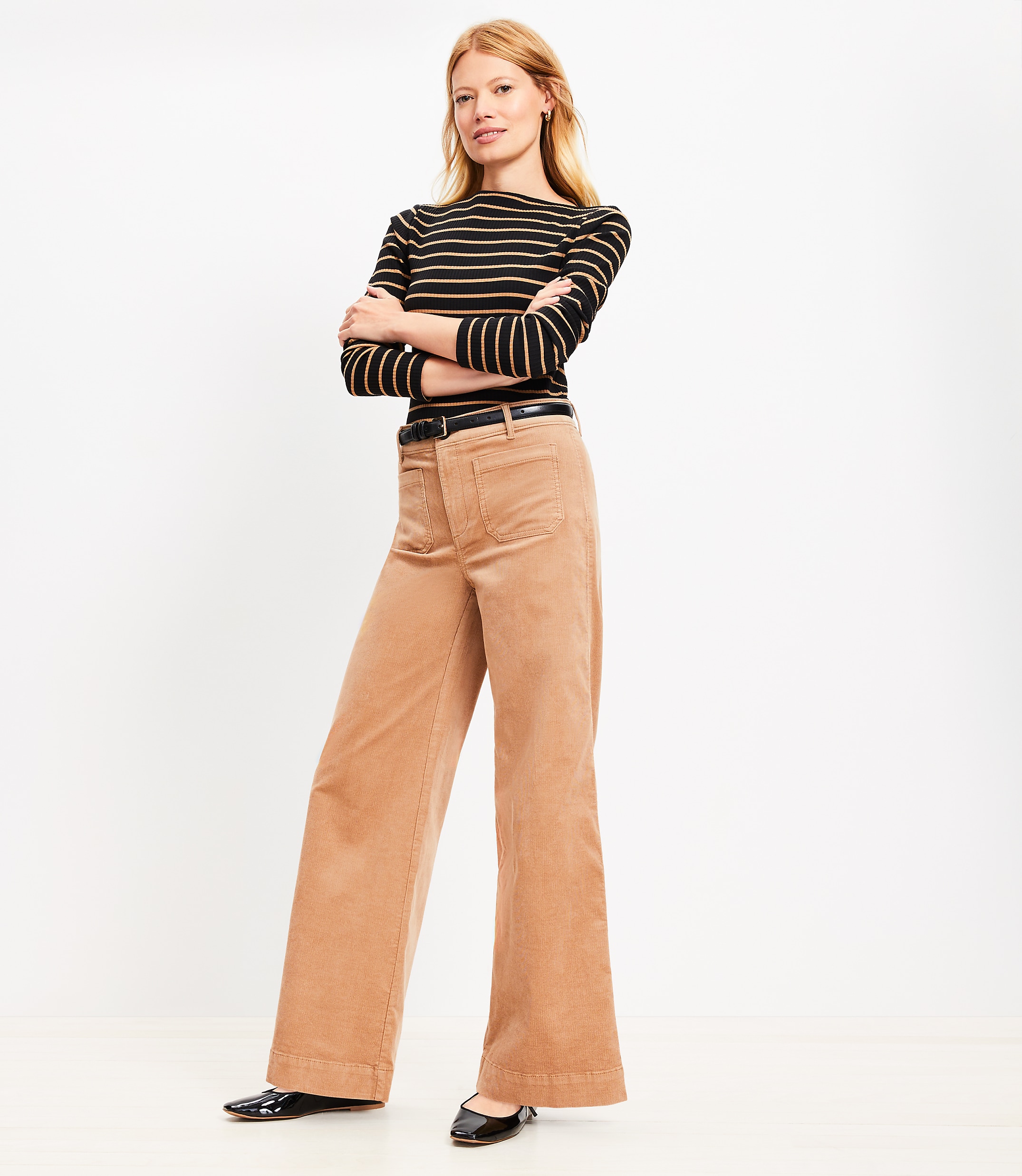 Palmer Wide Leg Pants in Brushed Corduroy