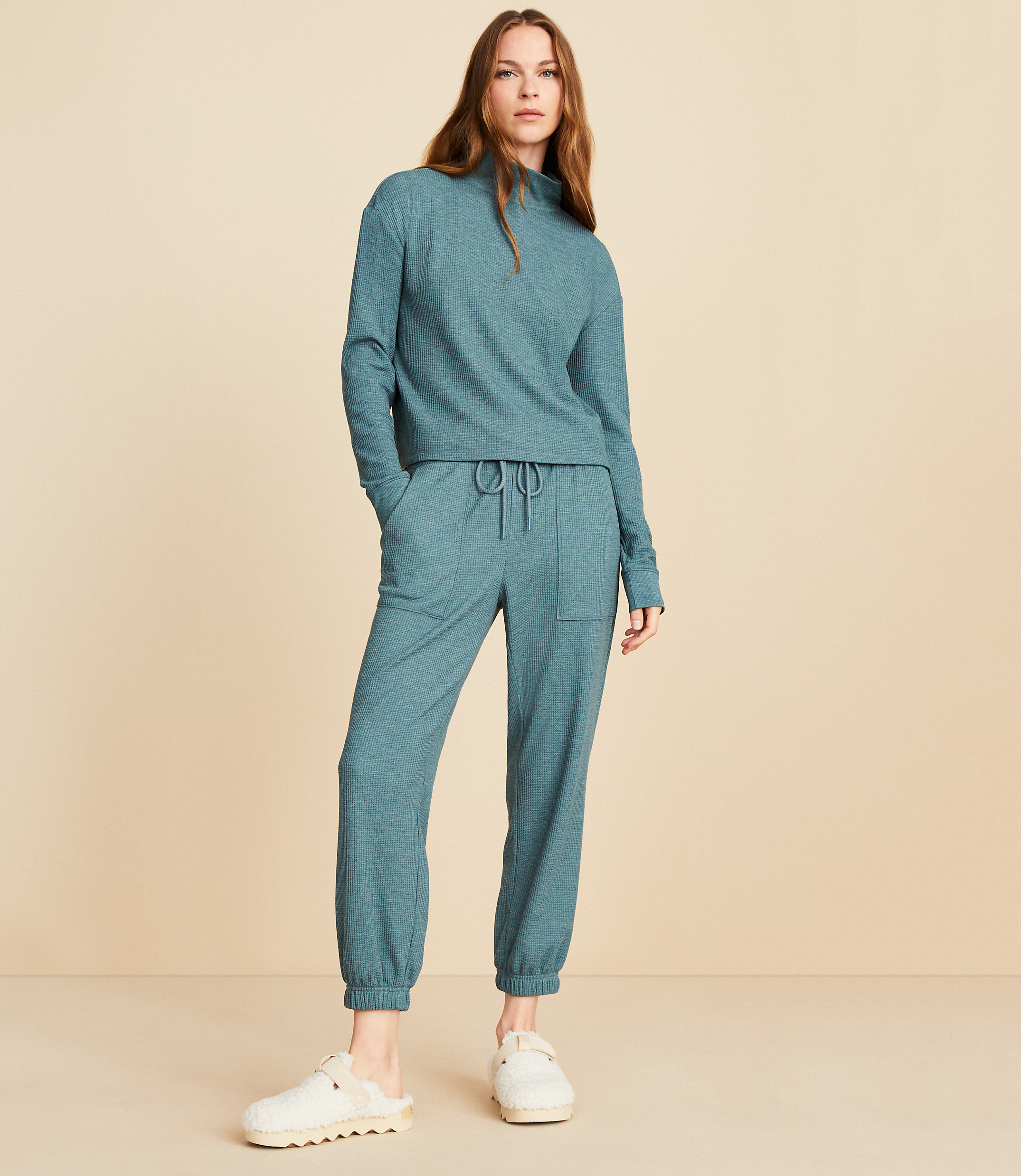 Lou & Grey Brushed Wafflestitch Joggers