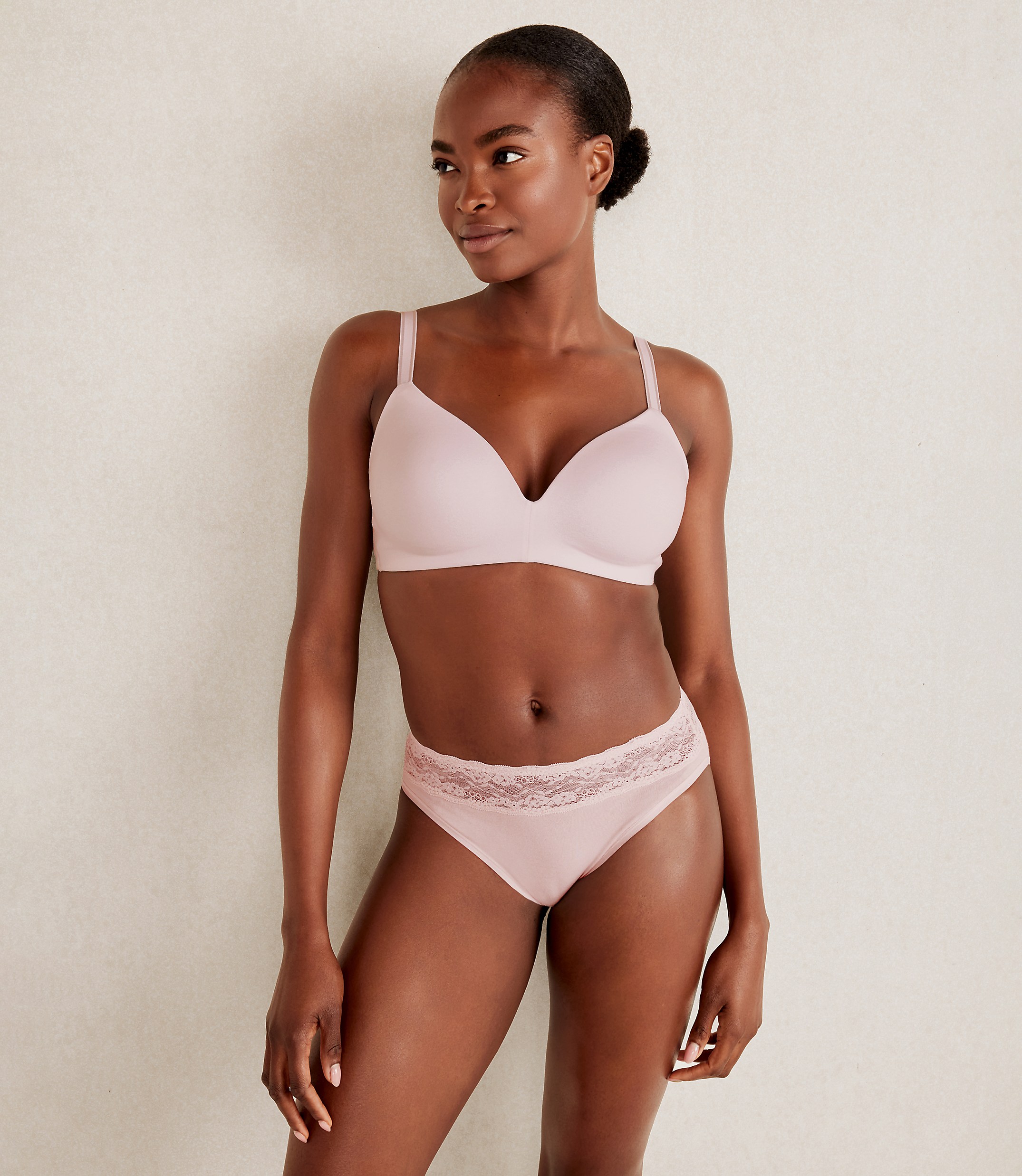 Haven Well Within Cotton Bikini with Lace Waist