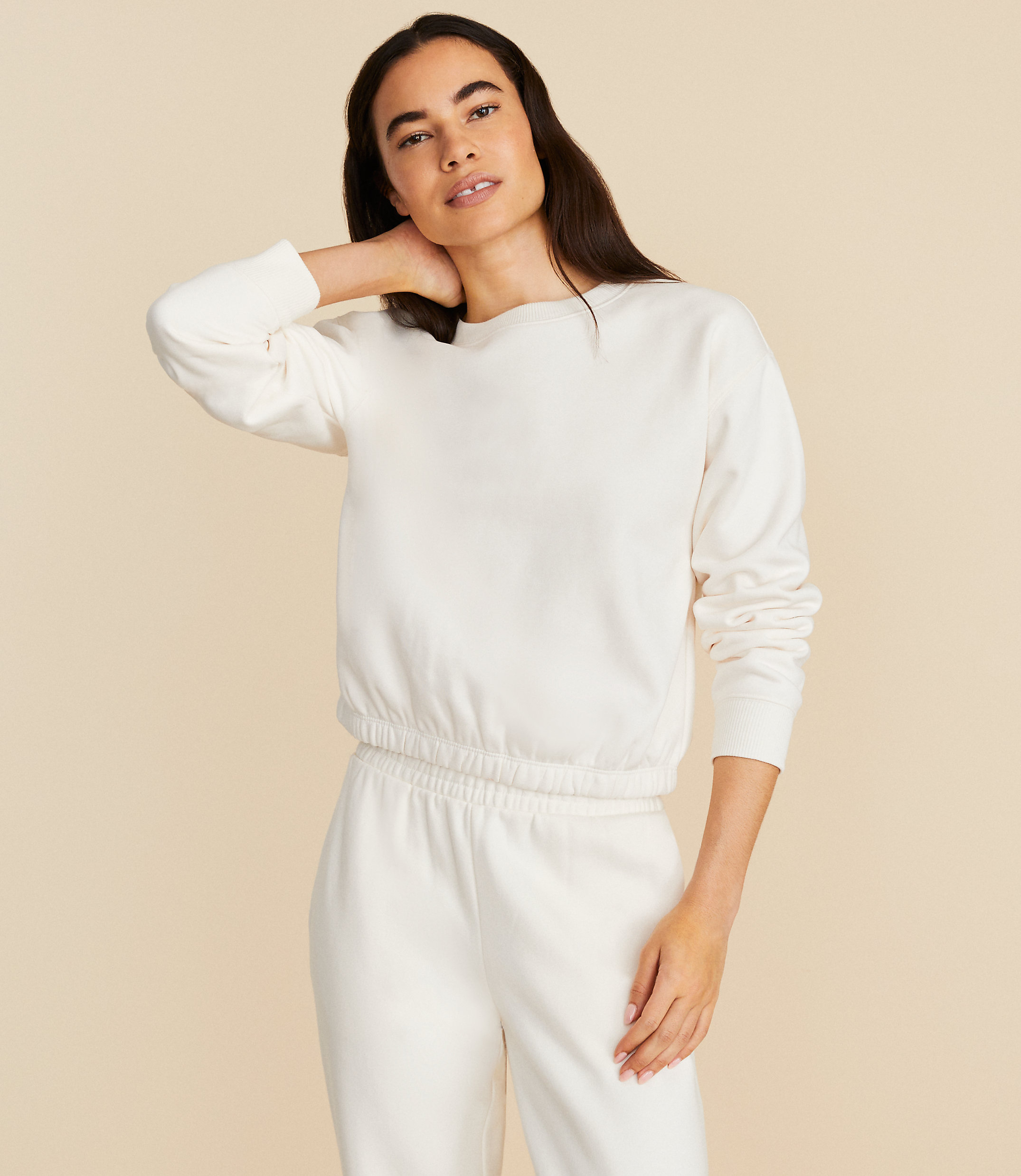 Lou & Grey Fleece Bubble Hem Sweatshirt