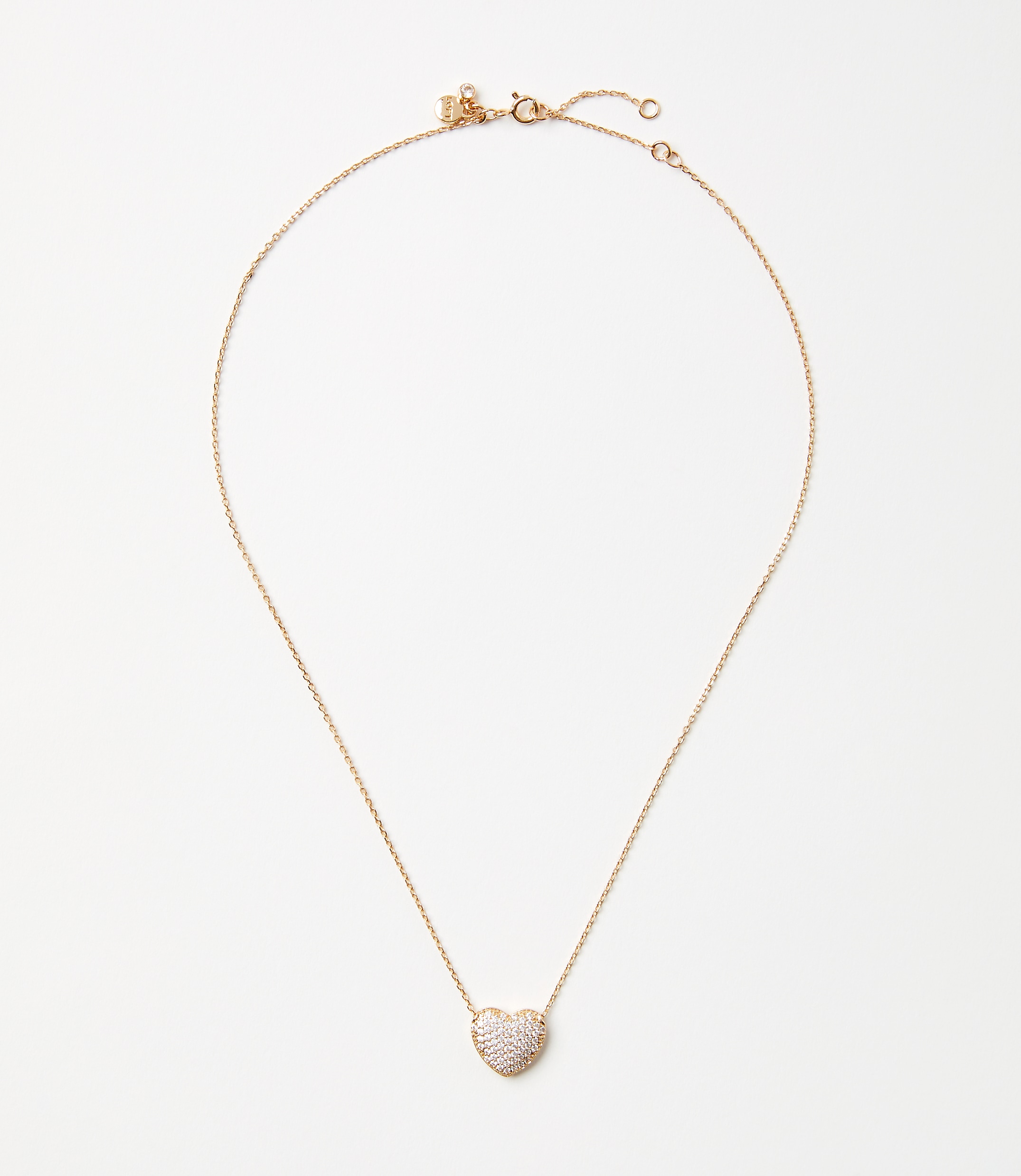 Pave Puffy Heart Necklace