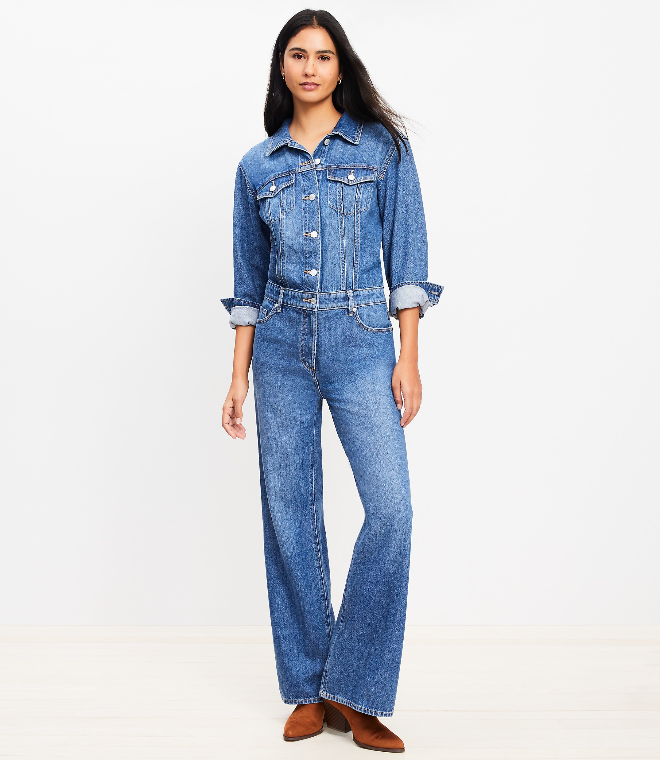 Denim Jumpsuit in Authentic Vintage Mid Wash